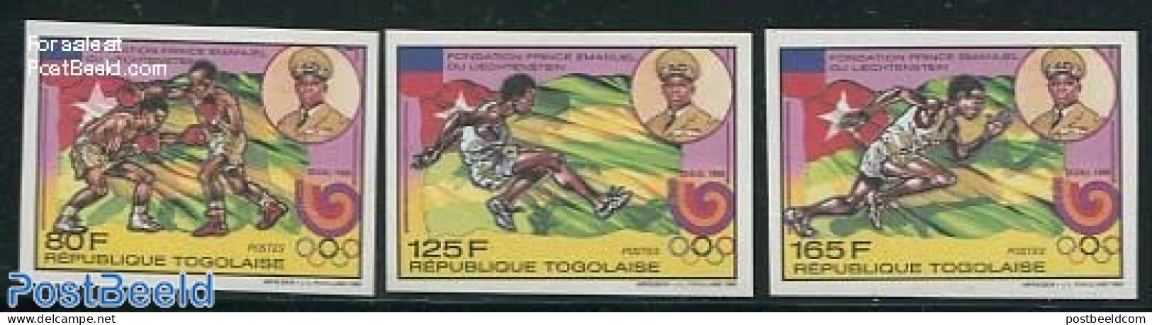 Togo 1988 Olympic Games 3v Imperforated, Mint NH, Sport - Olympic Games - Togo (1960-...)