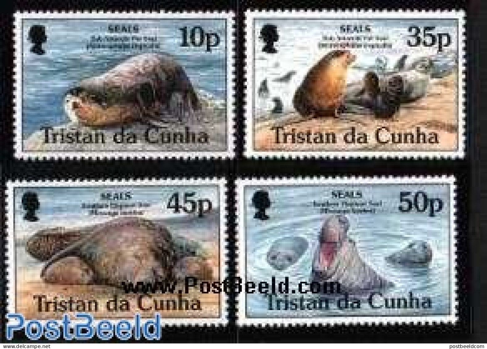 Tristan Da Cunha 1995 Seals 4v, Mint NH, Nature - Sea Mammals - Tristan Da Cunha