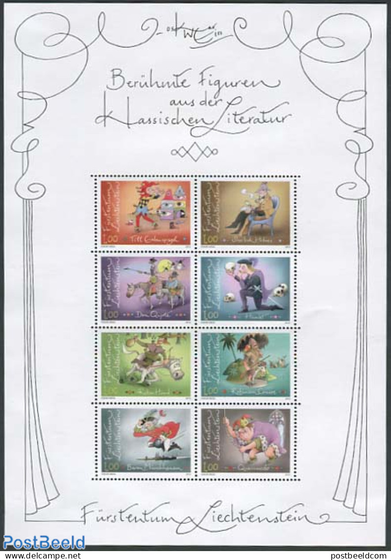 Liechtenstein 2012 Classic World Literature 8v M/s, Mint NH, Nature - Transport - Various - Horses - Ships And Boats -.. - Nuovi
