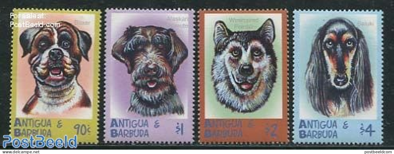 Antigua & Barbuda 2000 Dogs 4v, Mint NH, Nature - Dogs - Antigua And Barbuda (1981-...)