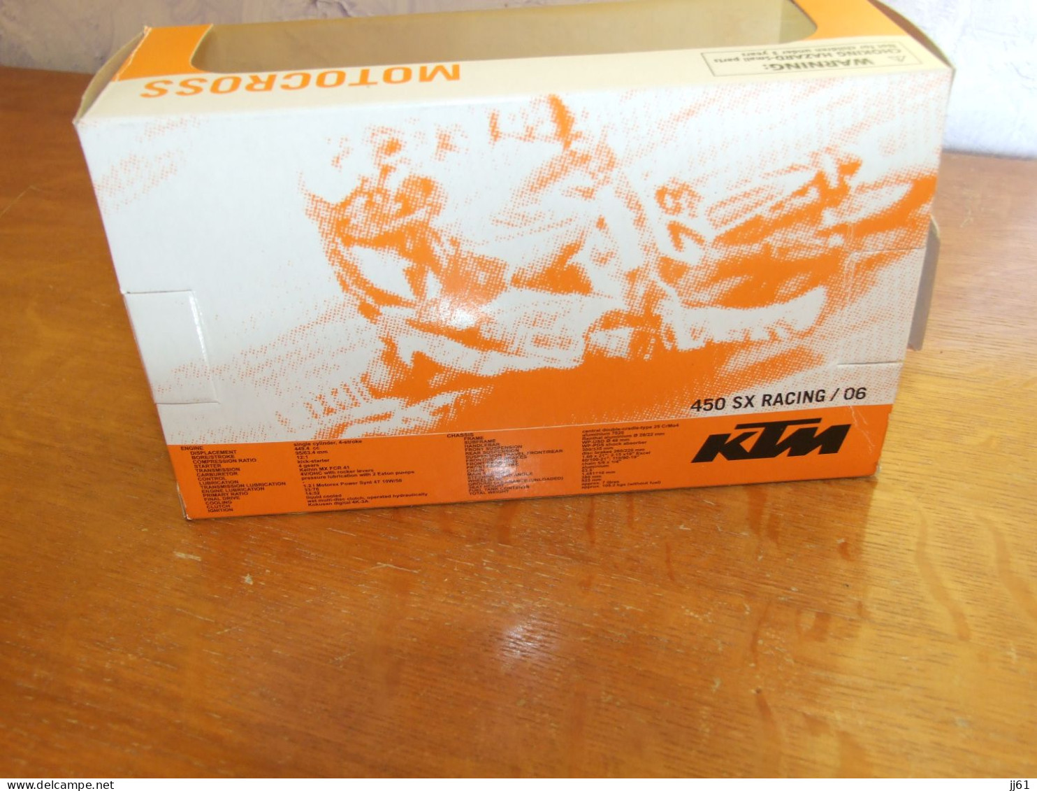 MOTO KTM 450 SX RACING / 06 ECHELLE 1/12 MOTOCROSS DANS SA BOITE D ORIGINE TRES BON ETAT VOIR PHOTOS - Motos