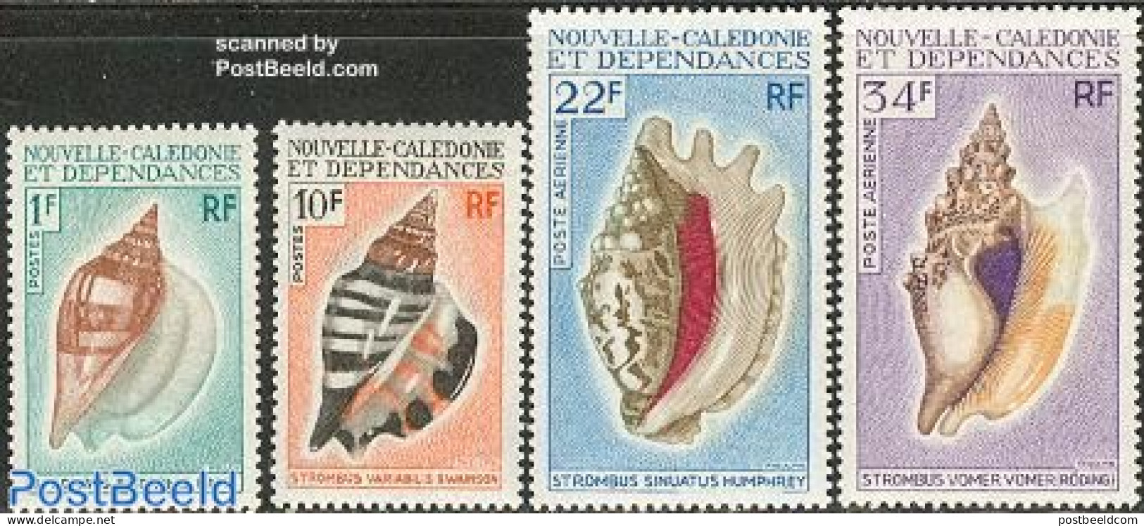 New Caledonia 1970 Shells 4v, Mint NH, Nature - Shells & Crustaceans - Nuevos