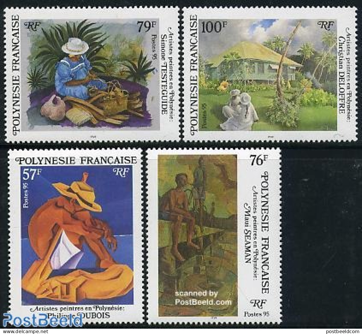 French Polynesia 1995 Paintings 4v, Mint NH, Art - Modern Art (1850-present) - Paintings - Nuovi