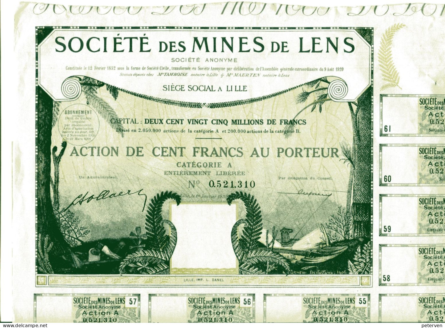 Société Des MINES De LENS - Mines