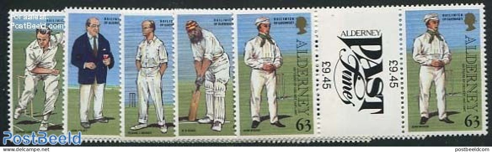 Alderney 1997 Cricket 5v, Gutter Pairs, Mint NH, Sport - Cricket - Cricket