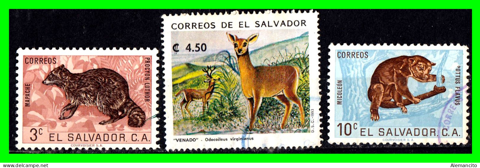 EL SALVADOR  ( AMERICA ) - 3 SELLOS DE DIFERENTES AÑOS Y VALORES - Salvador