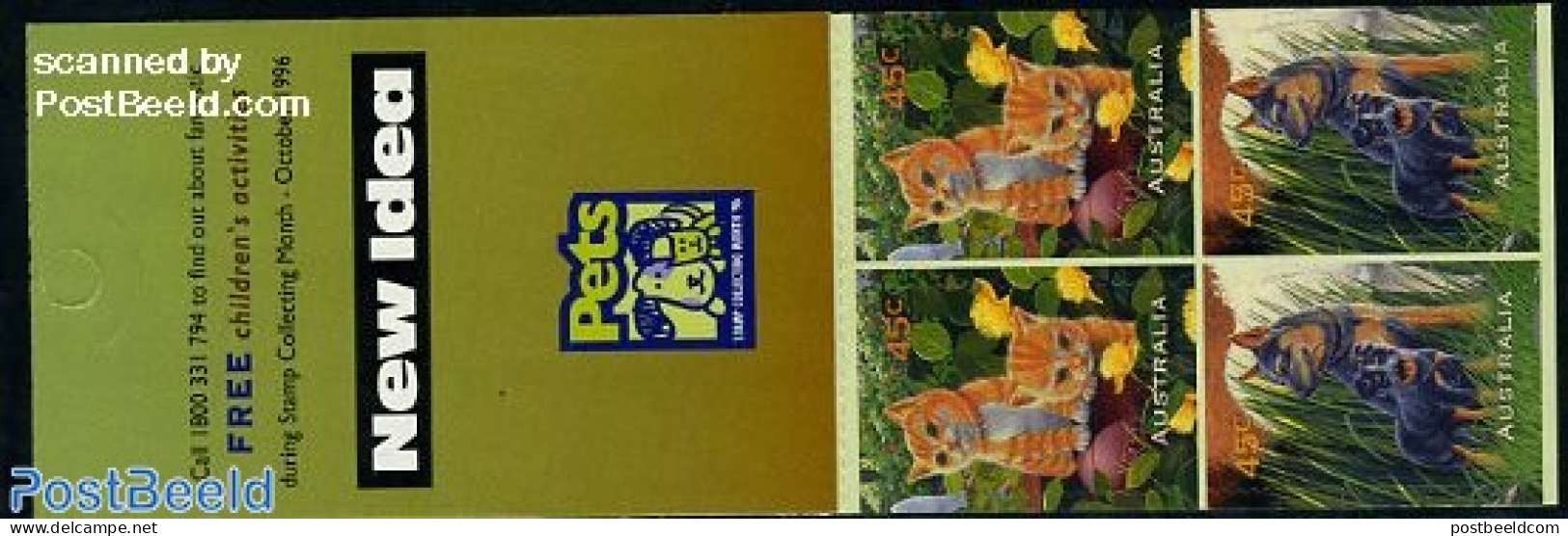 Australia 1996 Pets Booklet, Mint NH, Nature - Animals (others & Mixed) - Cats - Dogs - Stamp Booklets - Unused Stamps
