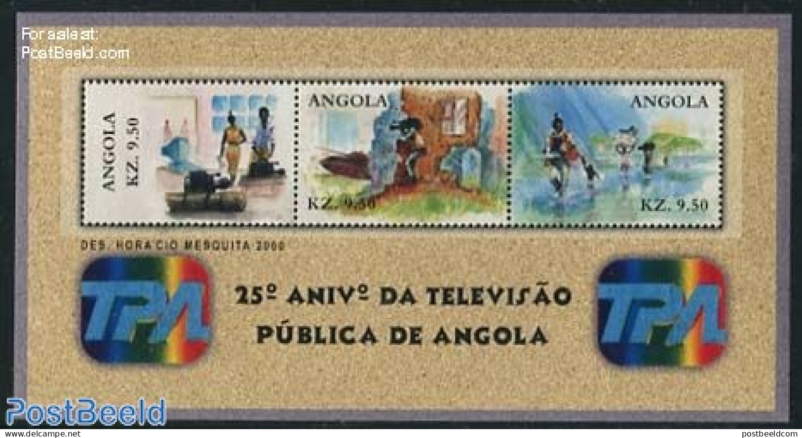 Angola 2001 Television 3v M/s, Mint NH, Performance Art - Radio And Television - Telecom