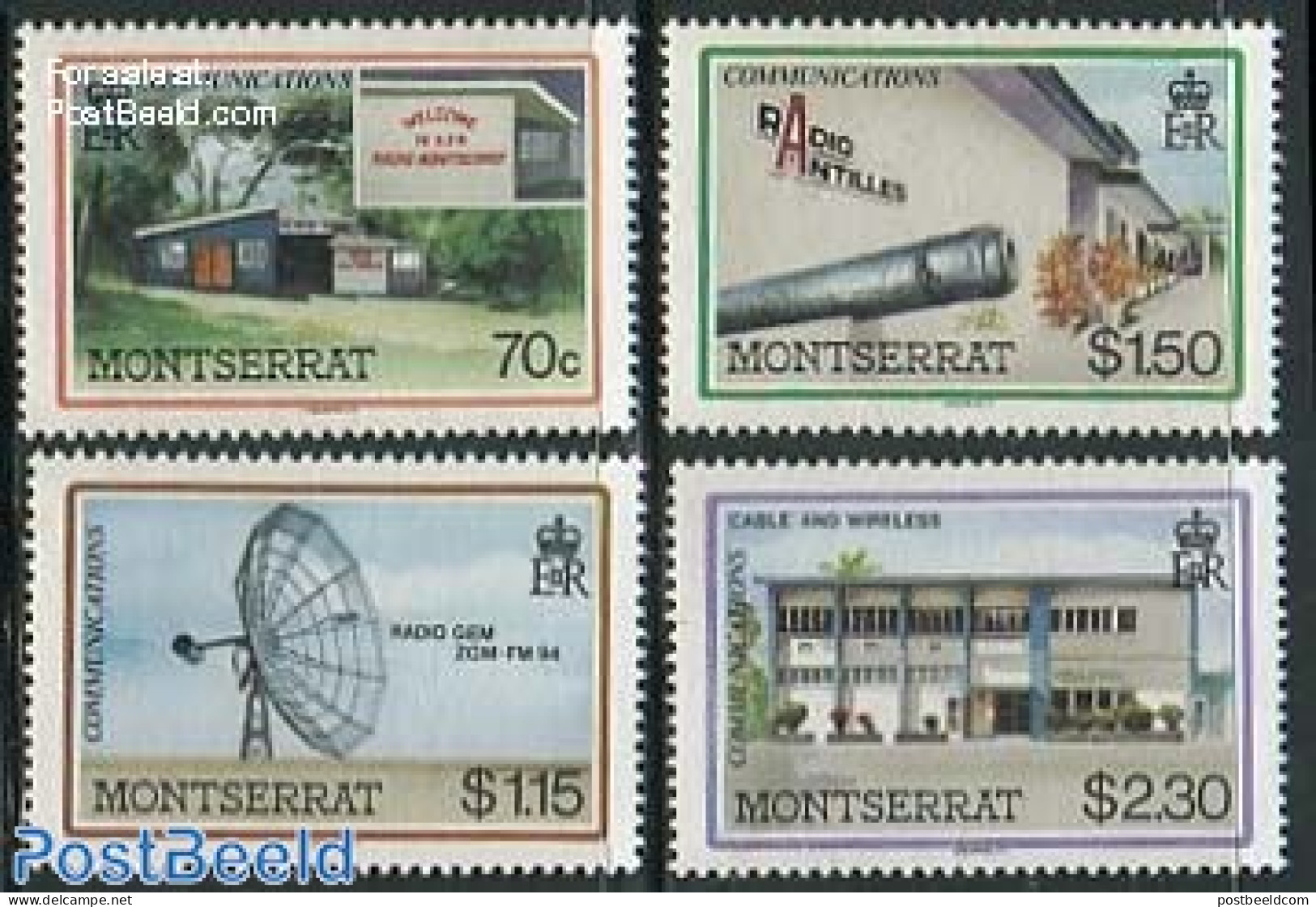 Montserrat 1986 Communications 4v, Mint NH, Performance Art - Science - Radio And Television - Telecommunication - Telecom