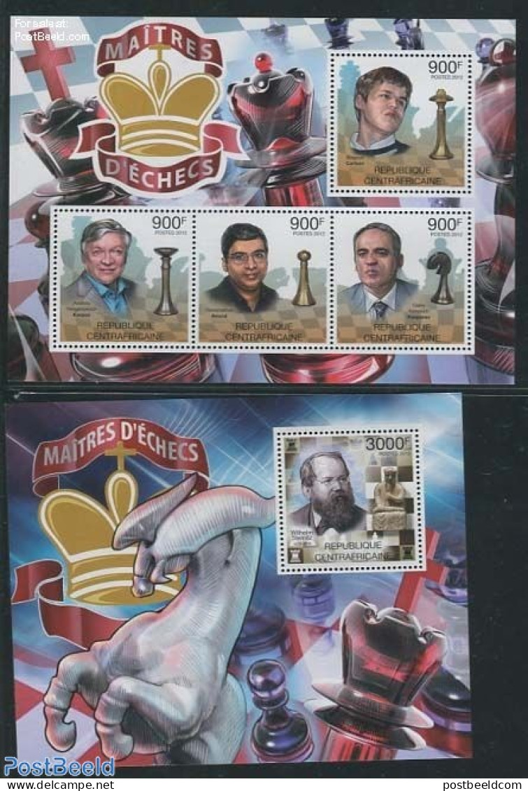 Central Africa 2012 Chess Masters 2 S/s, Mint NH, Sport - Central African Republic