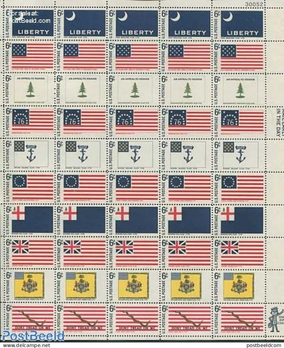 United States Of America 1968 Flags Sheet, Mint NH, History - Flags - Unused Stamps