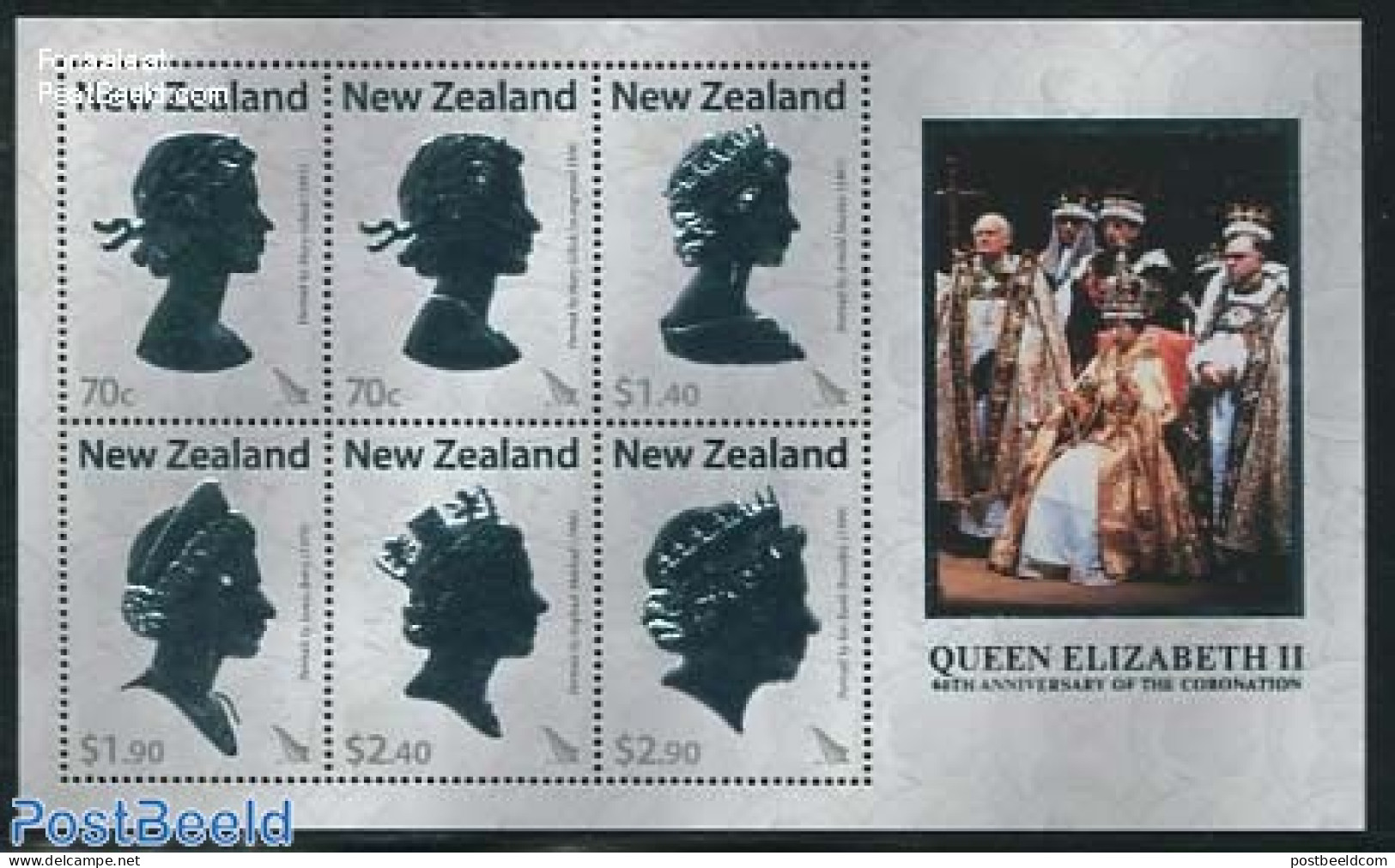 New Zealand 2013 Diamond Coronation 6v M/s, Mint NH, History - Kings & Queens (Royalty) - Neufs