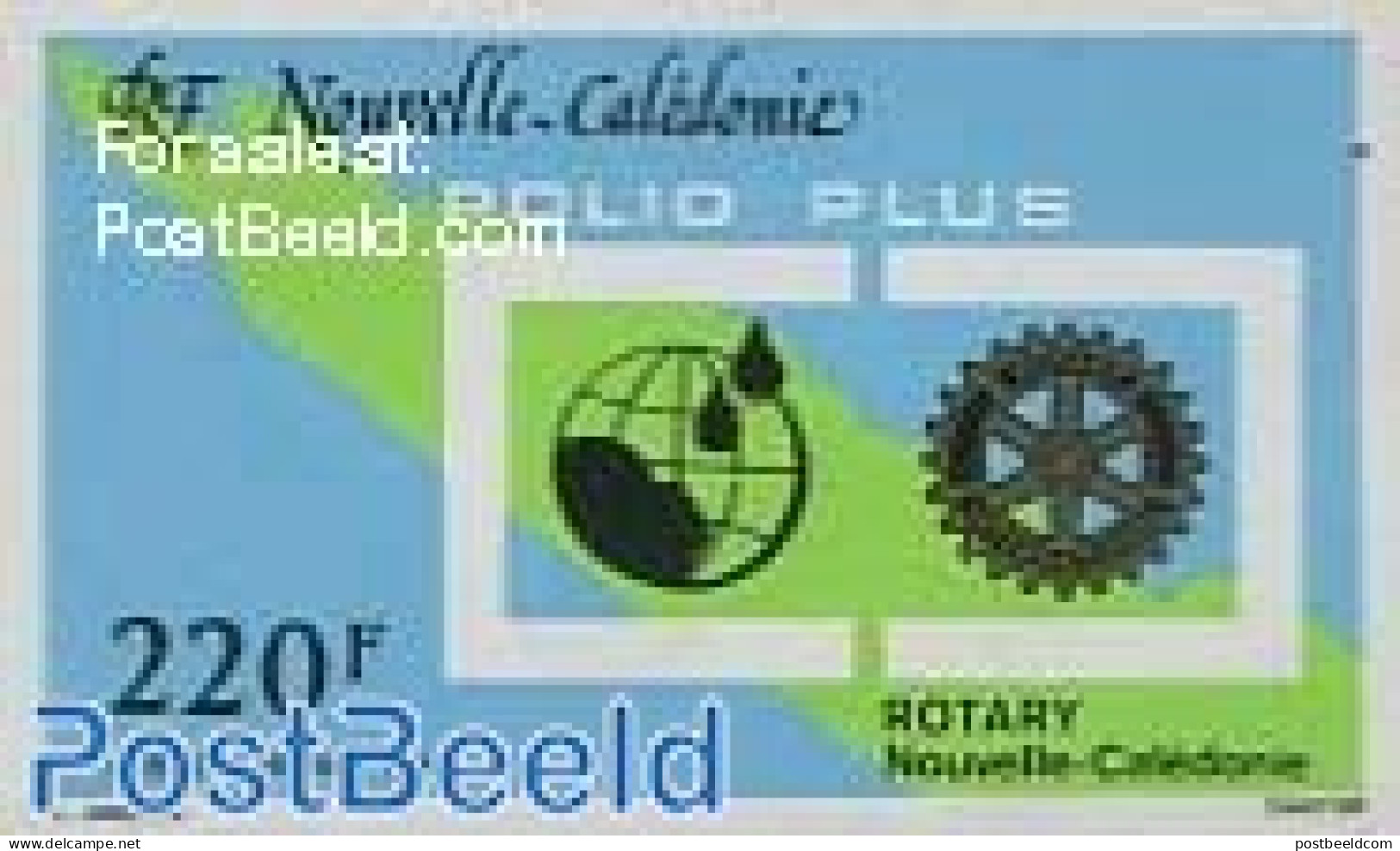 New Caledonia 1988 Rotary Polio Campaign 1v Imperforated, Mint NH, Various - Maps - Rotary - Ongebruikt