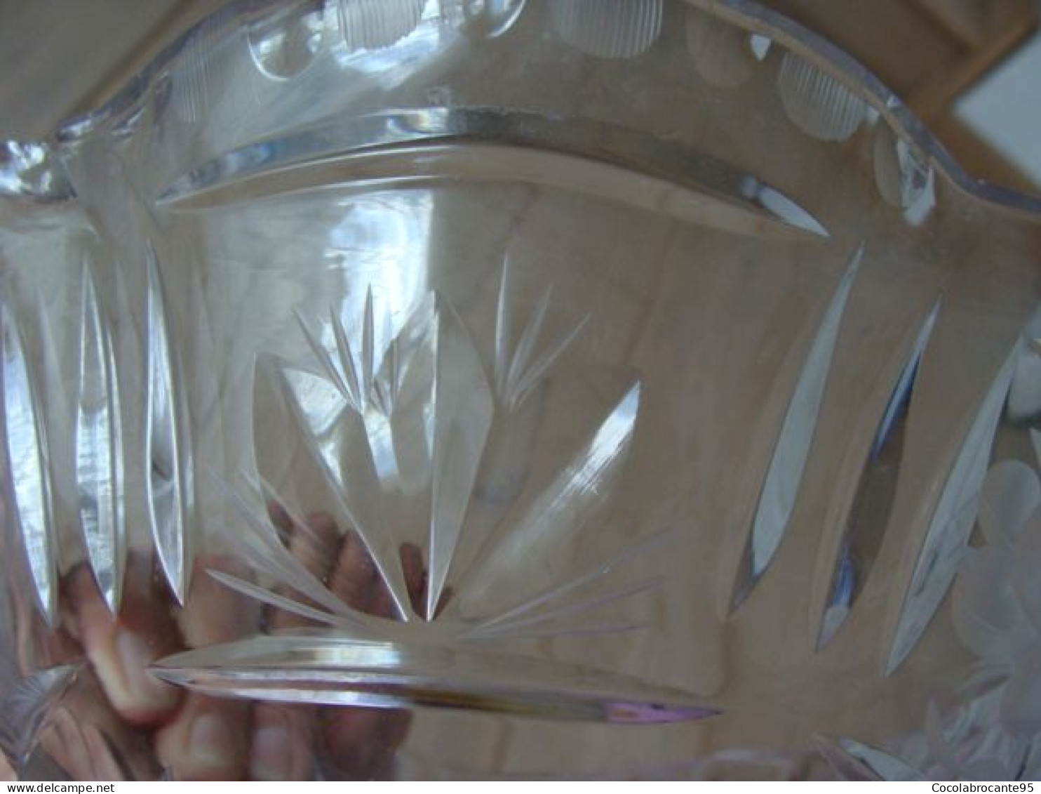 Coupe tripode en cristal vintage