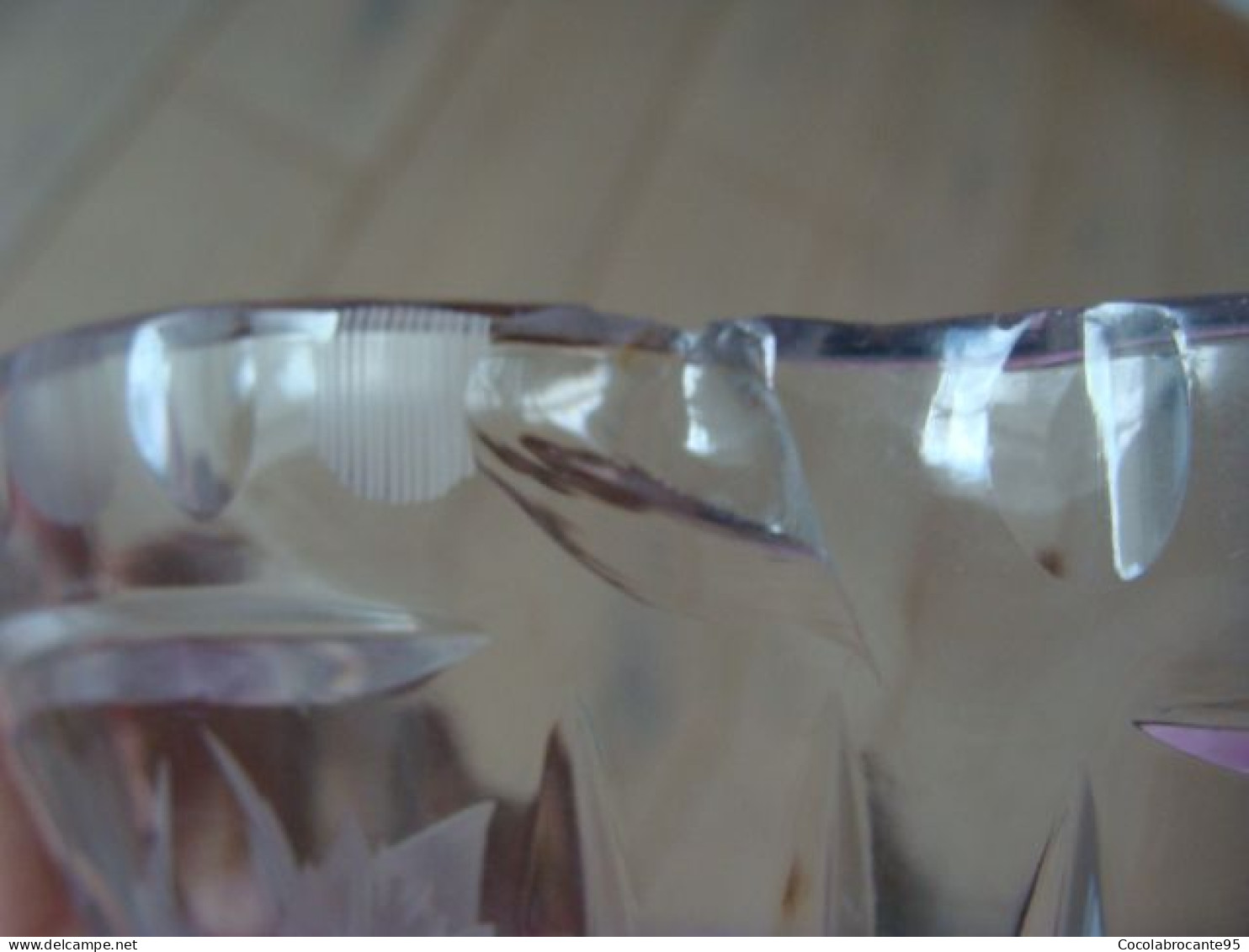 Coupe tripode en cristal vintage