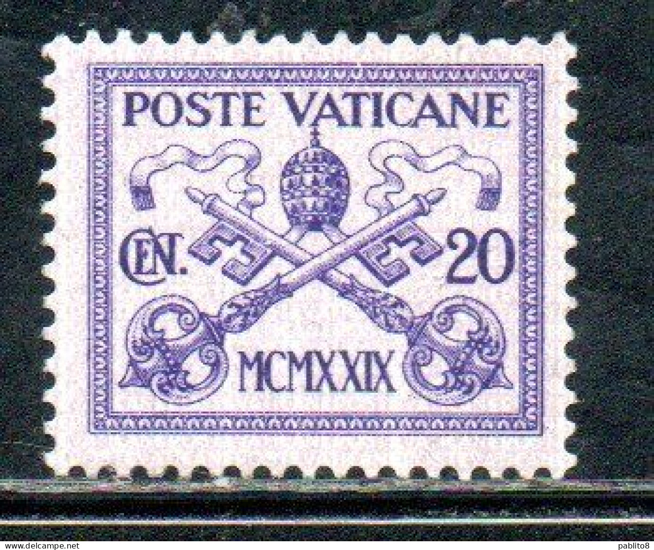 CITTÀ DEL VATICANO VATIKAN VATICAN CITY 1929 CONCILIAZIONE CENT. 20c MNH - Nuevos