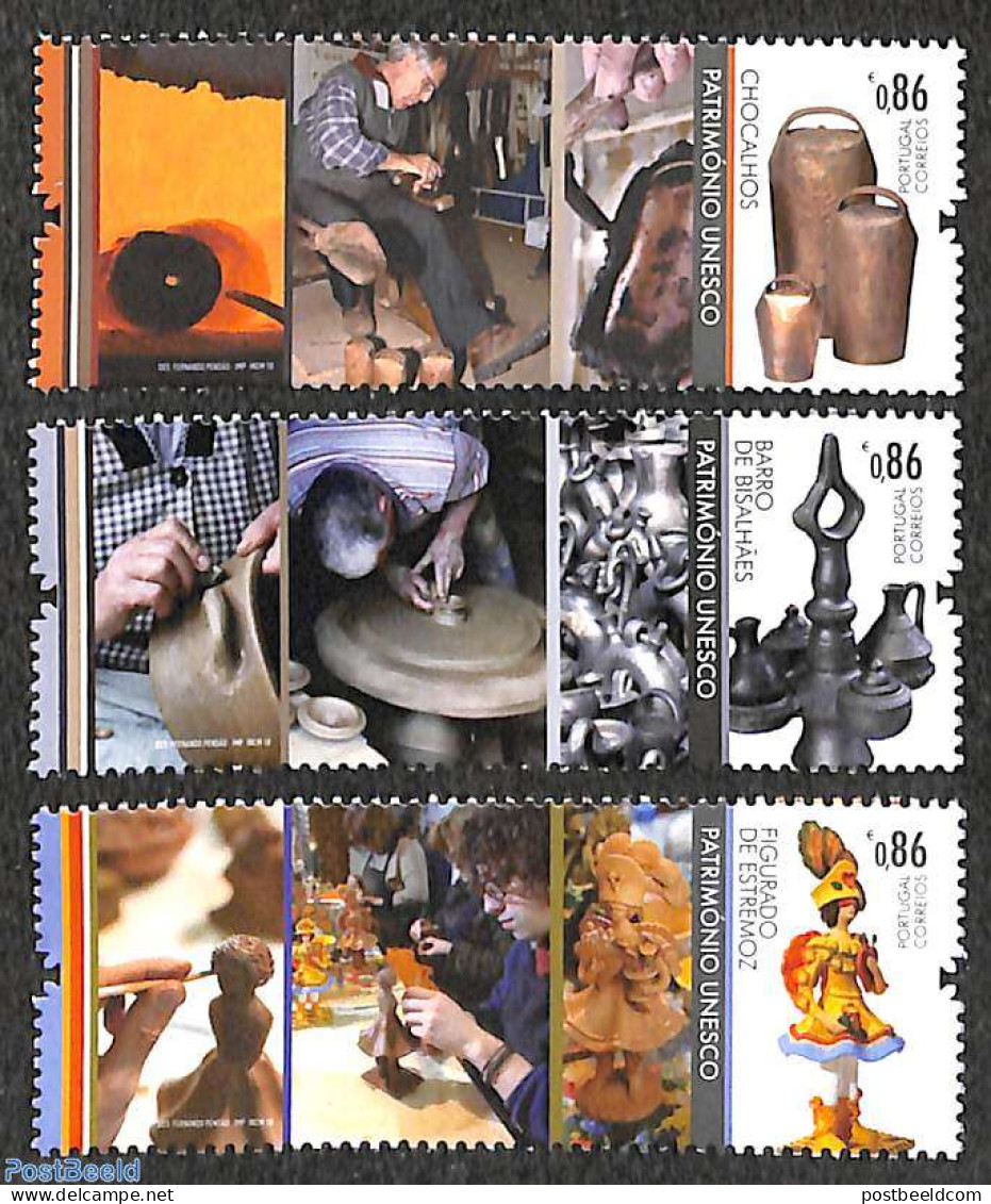 Portugal 2018 UNESCO, Heritage 3v, Mint NH, History - Unesco - Art - Handicrafts - Unused Stamps