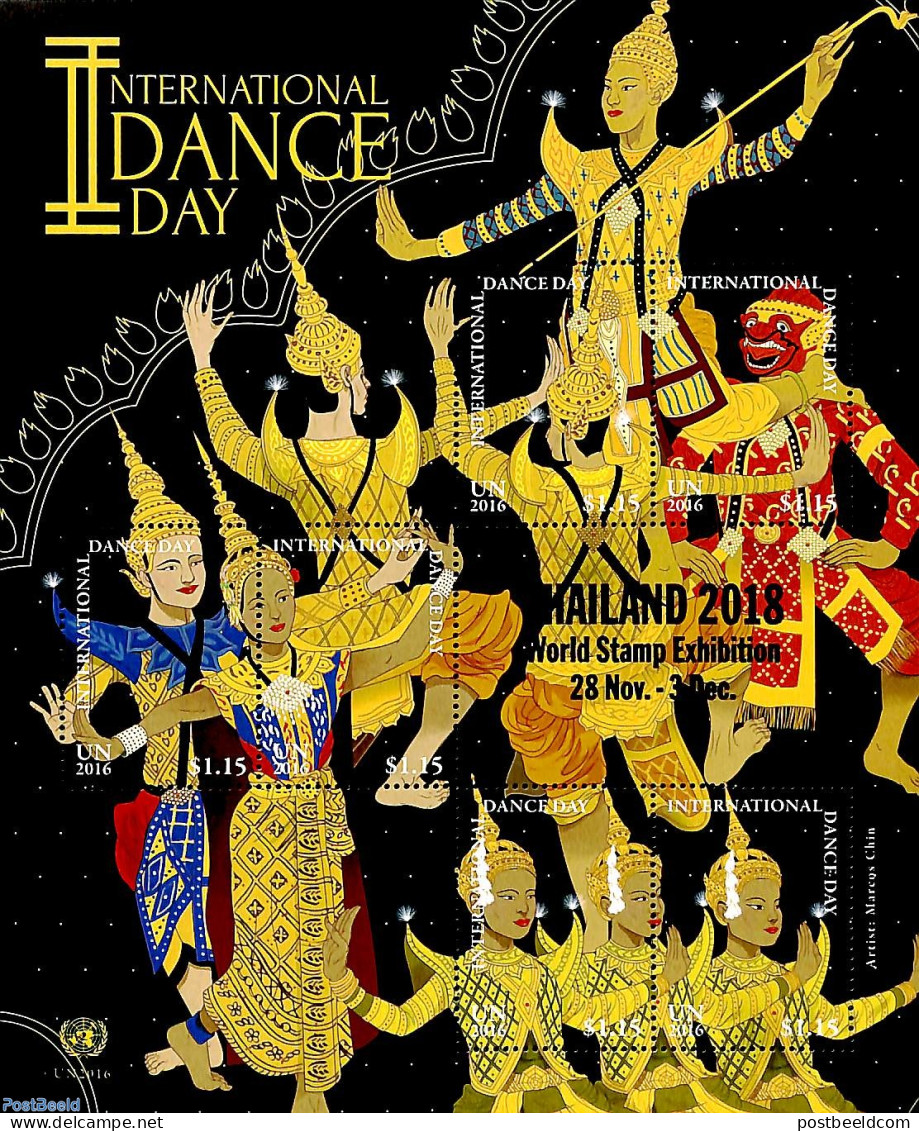 United Nations, New York 2019 Thailand 2018 6v M/s, Mint NH, Performance Art - Dance & Ballet - Philately - Baile