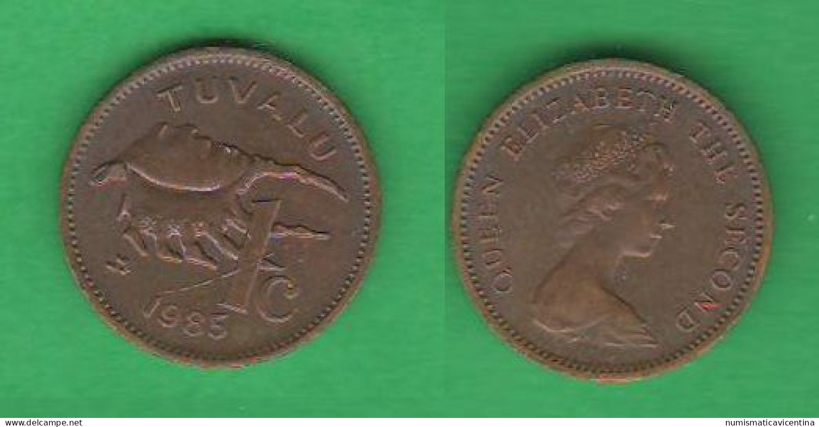 Tuvalu 1 Cent 1985 Bronze Coin - Tuvalu
