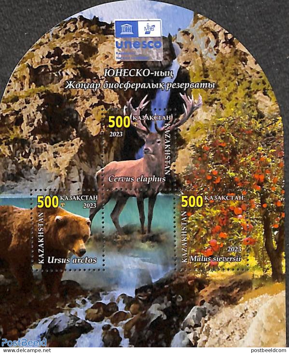 Kazakhstan 2023 Zhonghar Reserve S/s, Mint NH, Nature - Animals (others & Mixed) - National Parks - Naturaleza