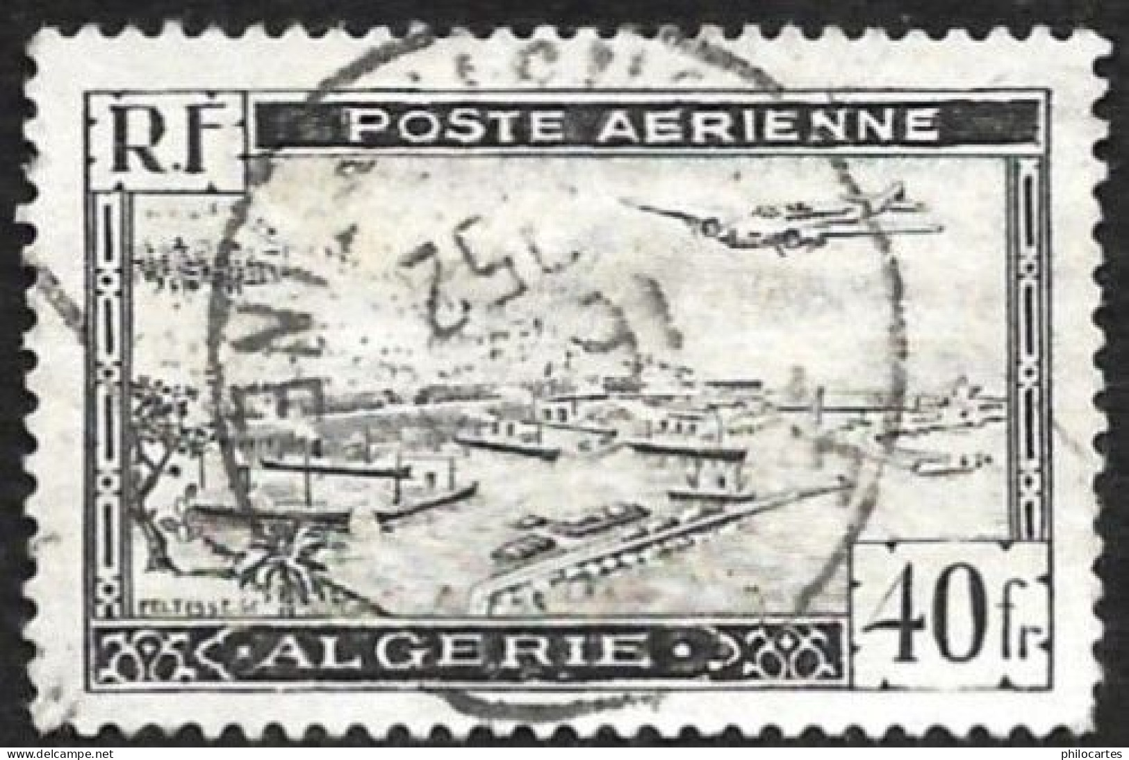 ALGERIE 1946 - PA 6  - Rade D'Alger -  Oblitéré - Luftpost