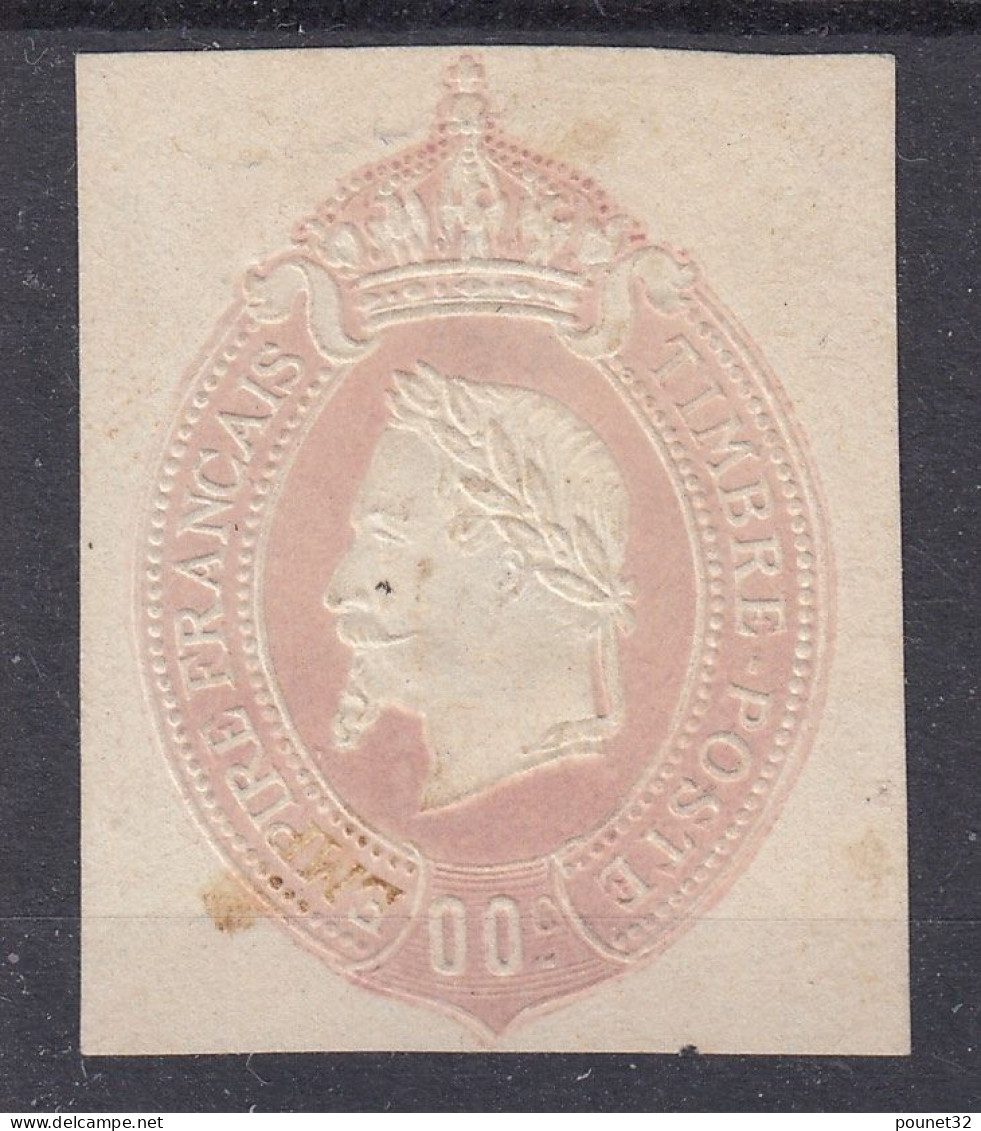 FRANCE ESSAI TYPE NAPOLEON PROJET PRIVE RENARD EN RELIEF DECOUPE D'ENVELOPPE - Proofs, Unissued, Experimental Vignettes