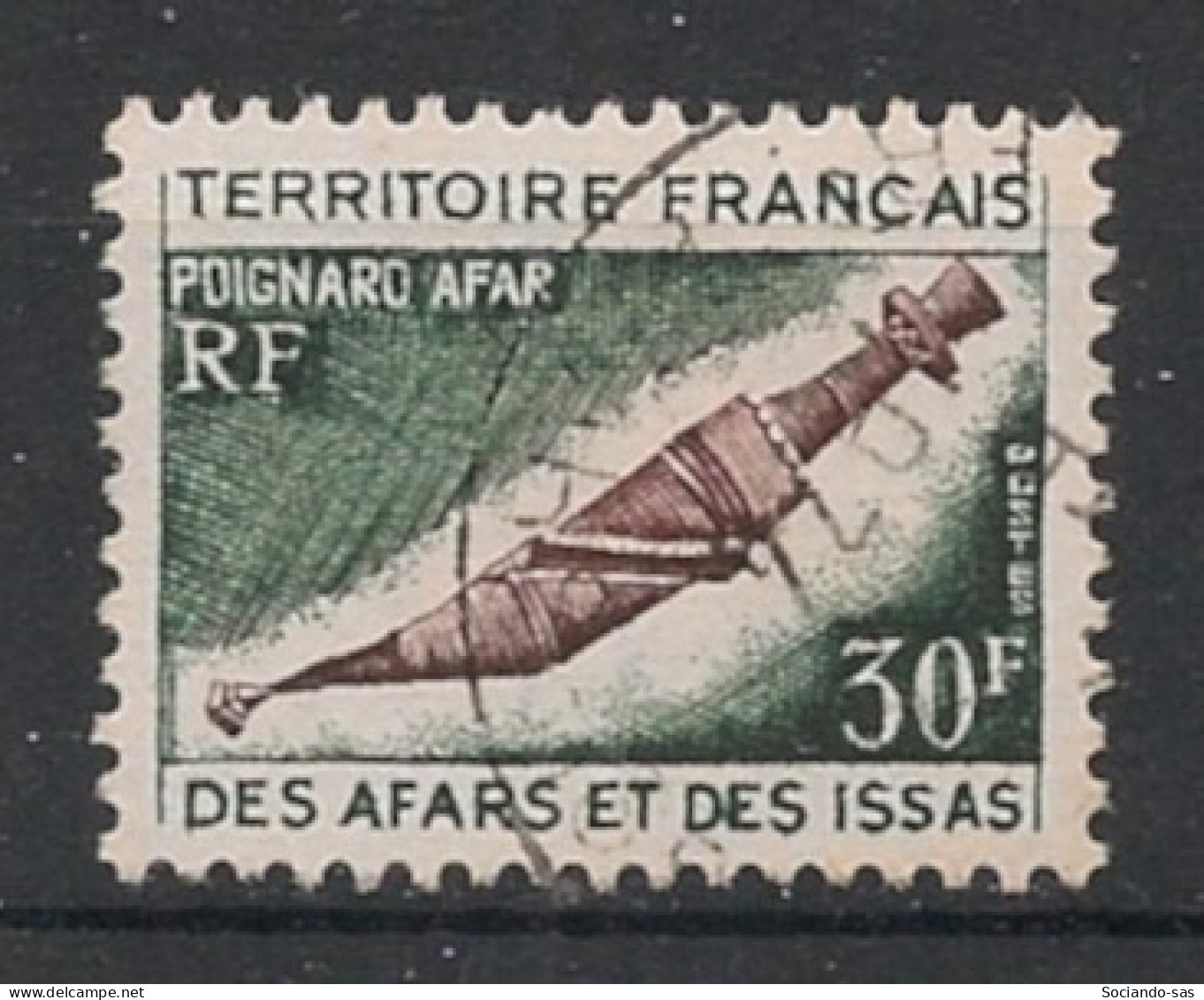 AFARS ET ISSAS - 1974 - N°YT. 383 - Poignard Afar - Oblitéré / Used - Gebruikt