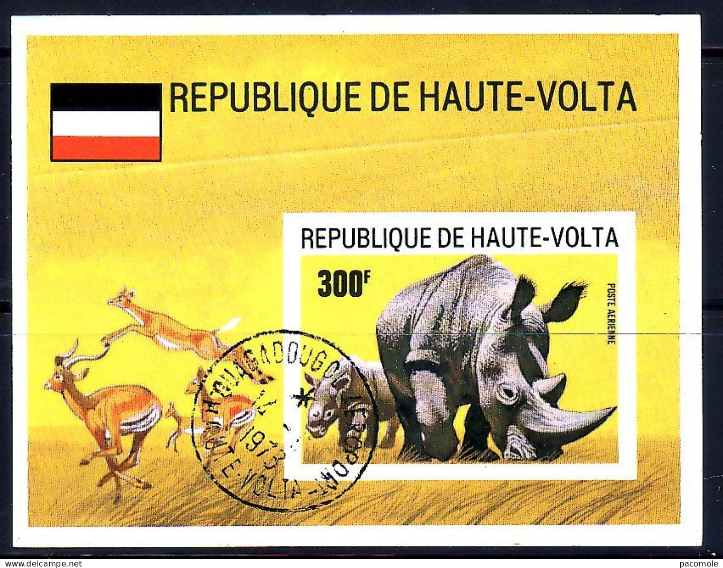Haute Volta - Faune Sauvage Rhinocéros - Upper Volta (1958-1984)