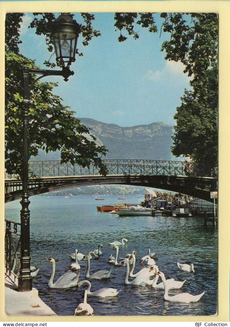 74. ANNECY – Pont Des Amours Et Le Canal Du Vassé / Cygnes (animée) - Annecy-le-Vieux