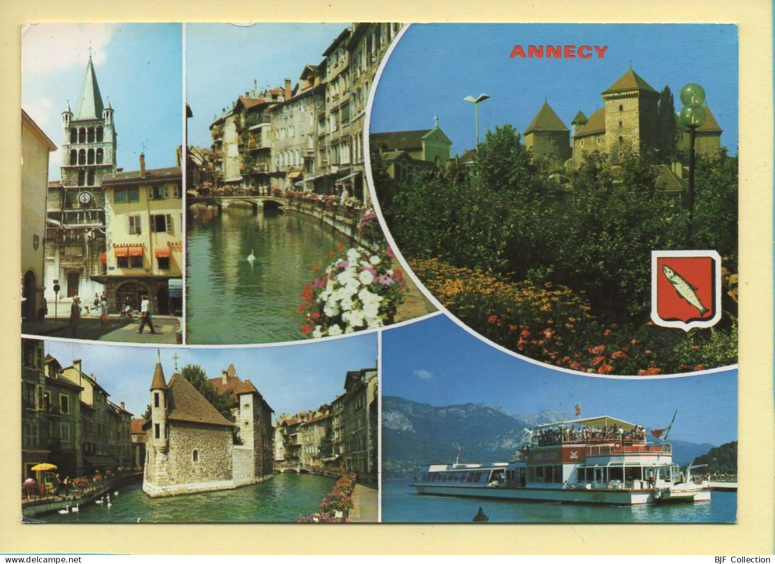 74. ANNECY – Multivues / Blason / Bateau (voir Scan Recto/verso) - Annecy-le-Vieux