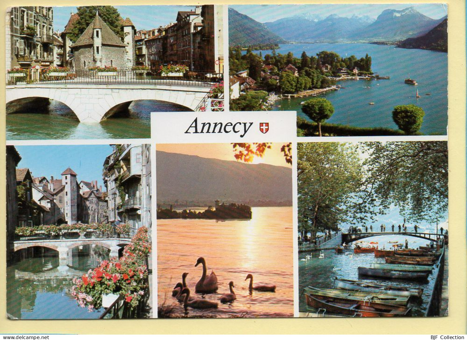 74. ANNECY – Multivues / Blason / Cygnes (voir Scan Recto/verso) - Annecy-le-Vieux