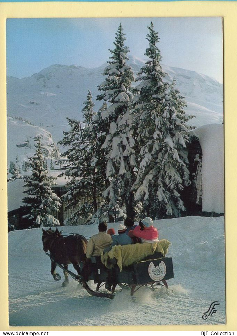 74. AVORIAZ – Promenade En Traîneau Dans La Station (animée) (voir Scan Recto/verso) - Avoriaz