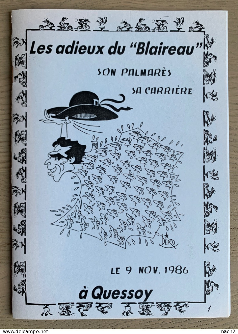 Livret De 20 Pages HINAULT Les Adieux Du « Blaireau » 1986 Quessoy VOIR Toutes Les Photos! - Ciclismo
