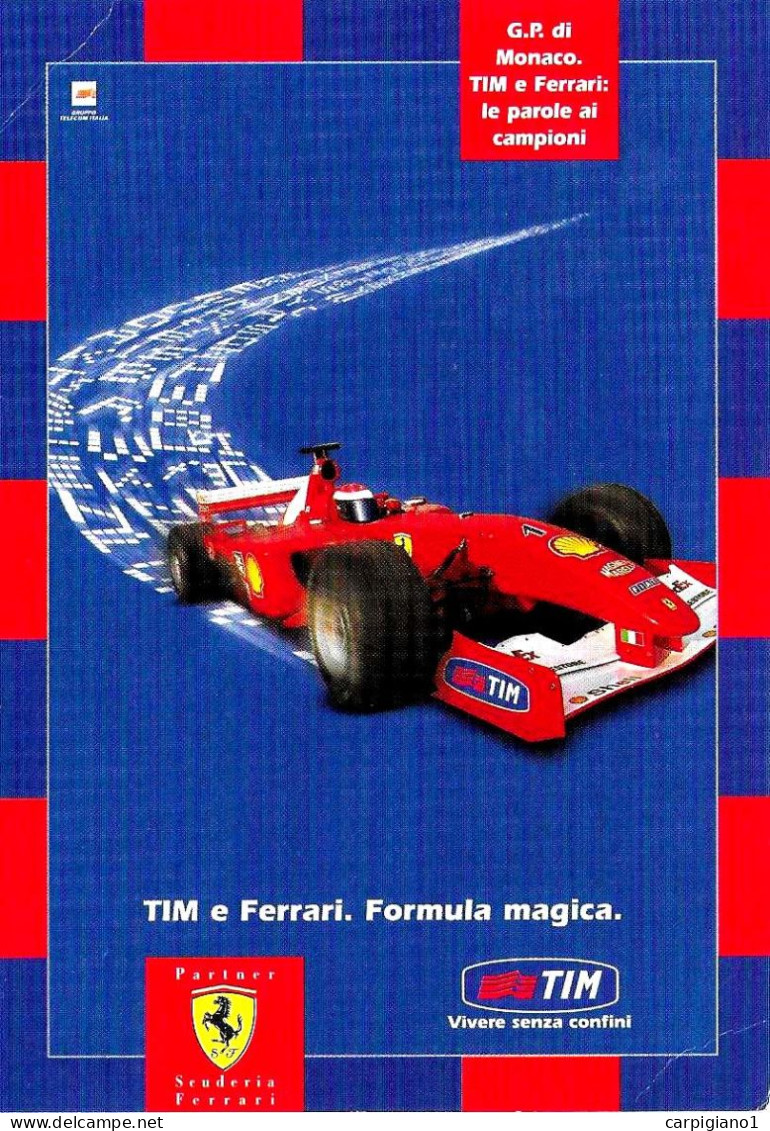 ITALIA ITALY - 2001 MONZA (MI) 72° GP D'Italia F1 Prove Libere (auto Ferrari 500, Circuito) Su Cartolina Tim - 9243 - 2001-10: Marcophilia