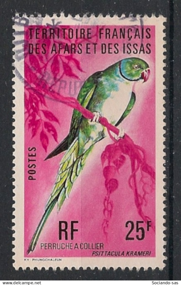 AFARS ET ISSAS - 1976 - N°YT. 428 - Perruche 25f - Oblitéré / Used - Gebraucht