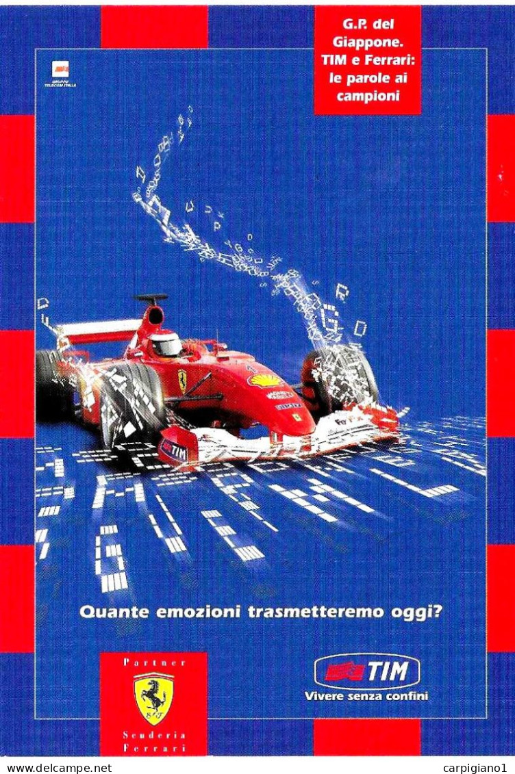 ITALIA ITALY - 2001 MONZA (MI) 72° GP D'Italia F1 Warm Up Gara (auto, Bandiera Scacchi) Su Cartolina Tim - 9247 - 2001-10: Storia Postale