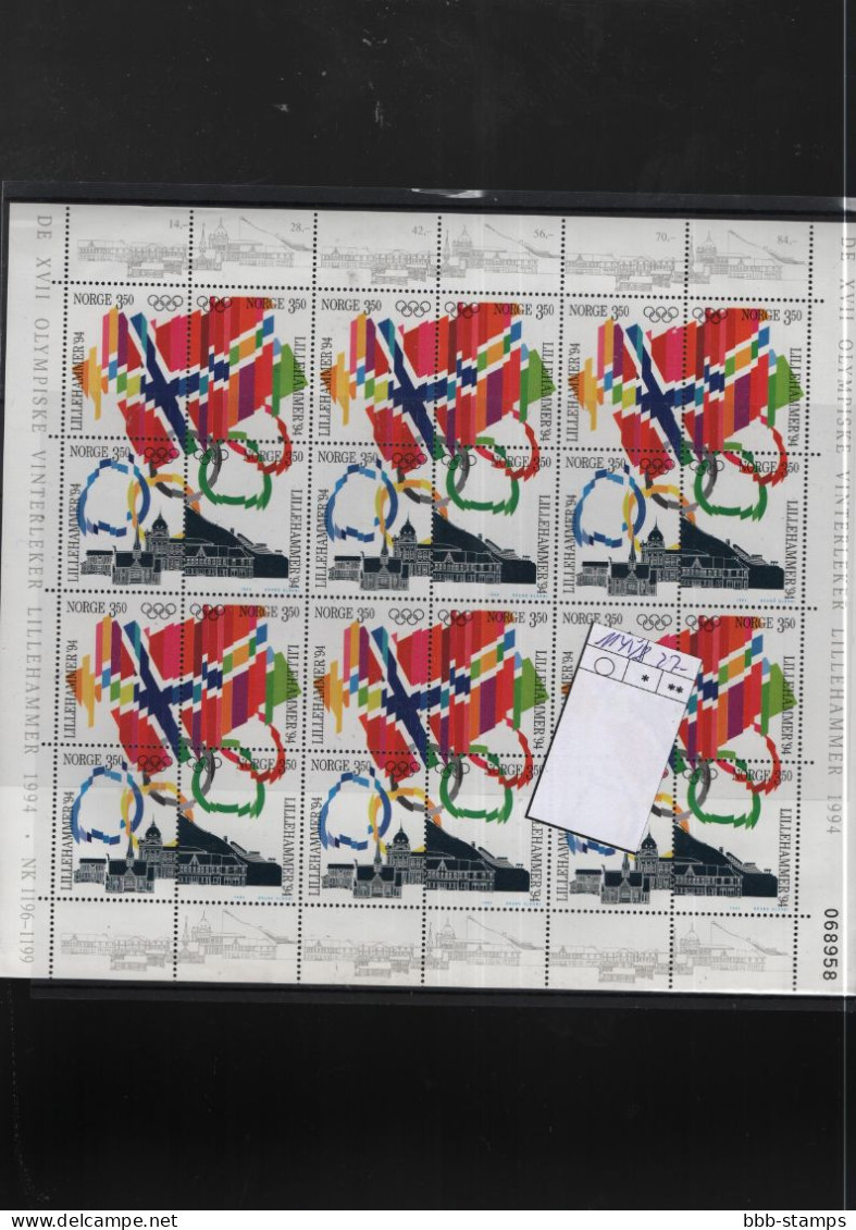 Norwegen Michel Cat.No. Sheet Mnh/** 1145/1148 Olympia - Hojas Bloque