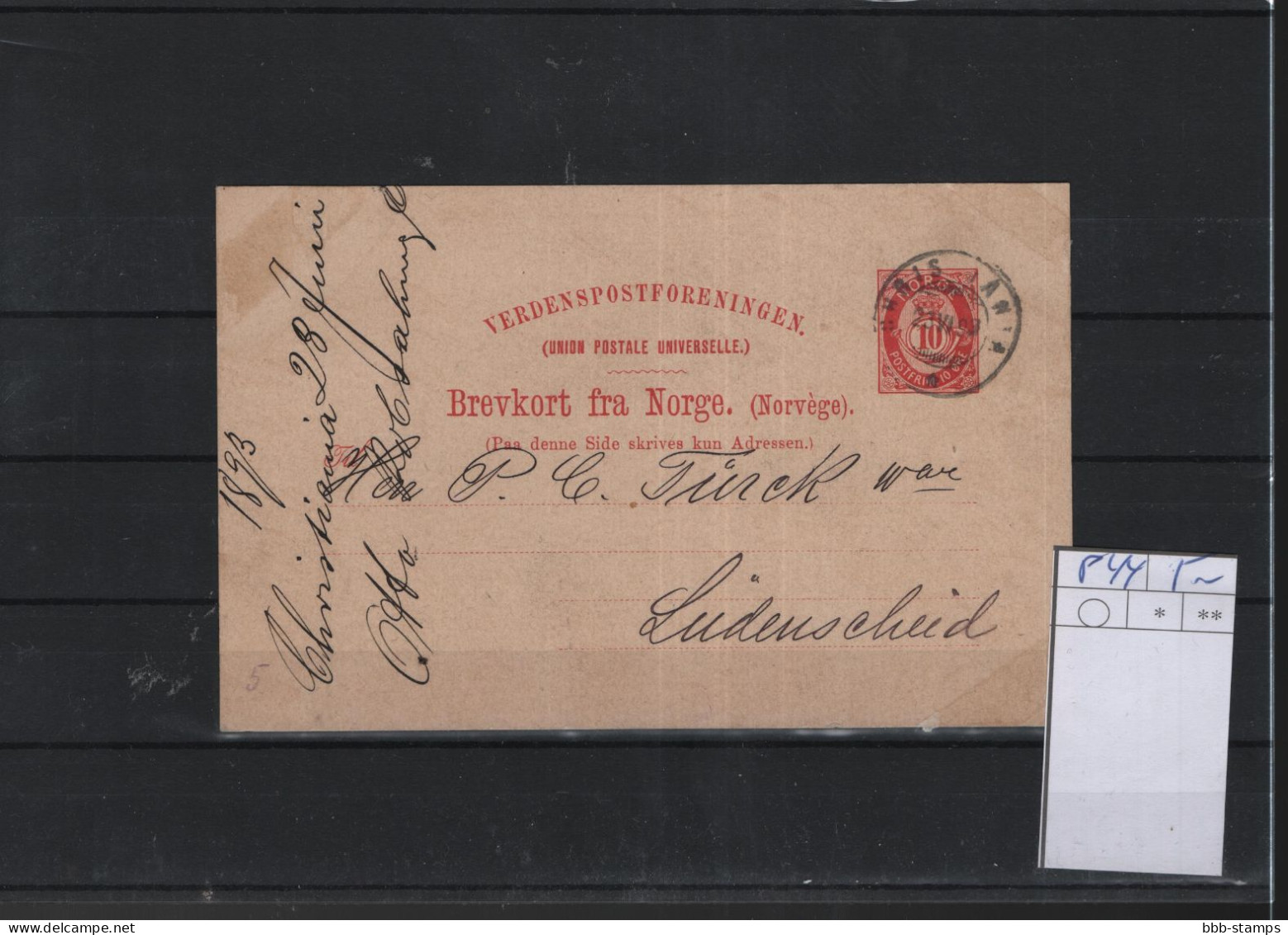 Norwegen Michel Cat.No. Postal Stat P44 Used (2) - Entiers Postaux