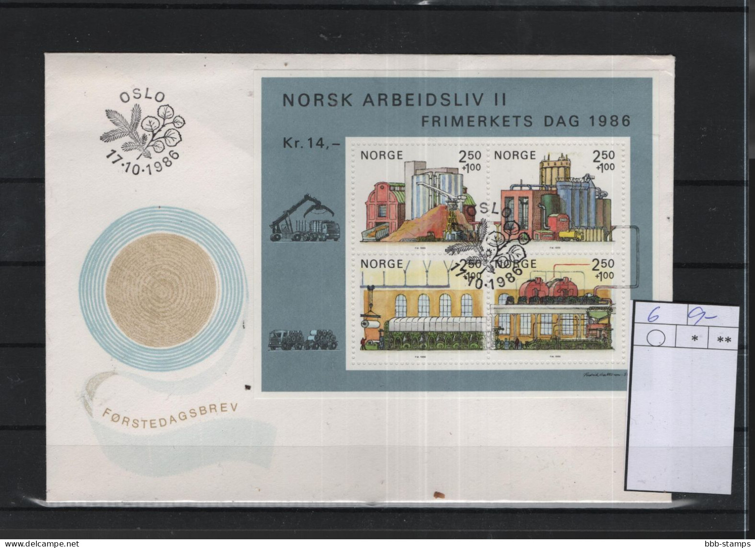 Norwegen Michel Cat.No. FDC Sheet 6 - FDC