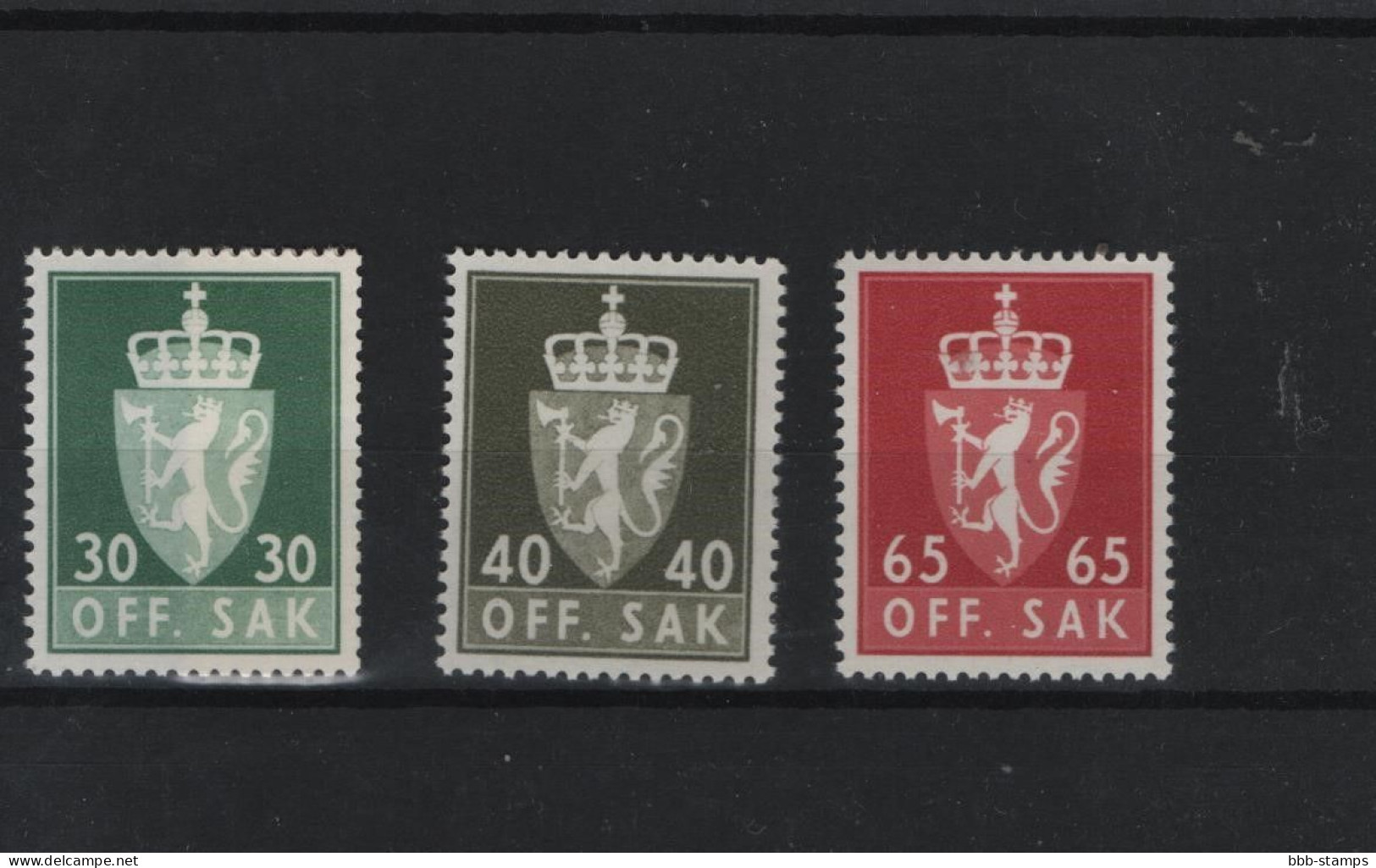 Norwegen Michel Cat.No. Service Mnh/** 86/90 - Dienstzegels