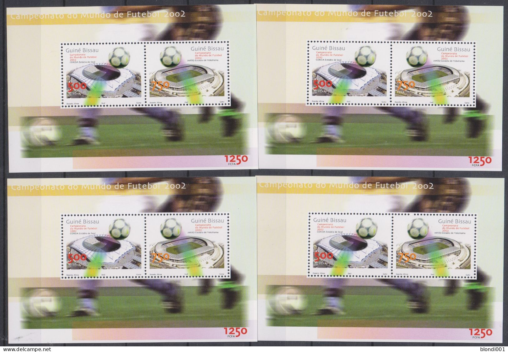 Soccer World Cup 2002 - GUINEA BISSAU - 4 S/S MNH - 2002 – Corea Del Sur / Japón