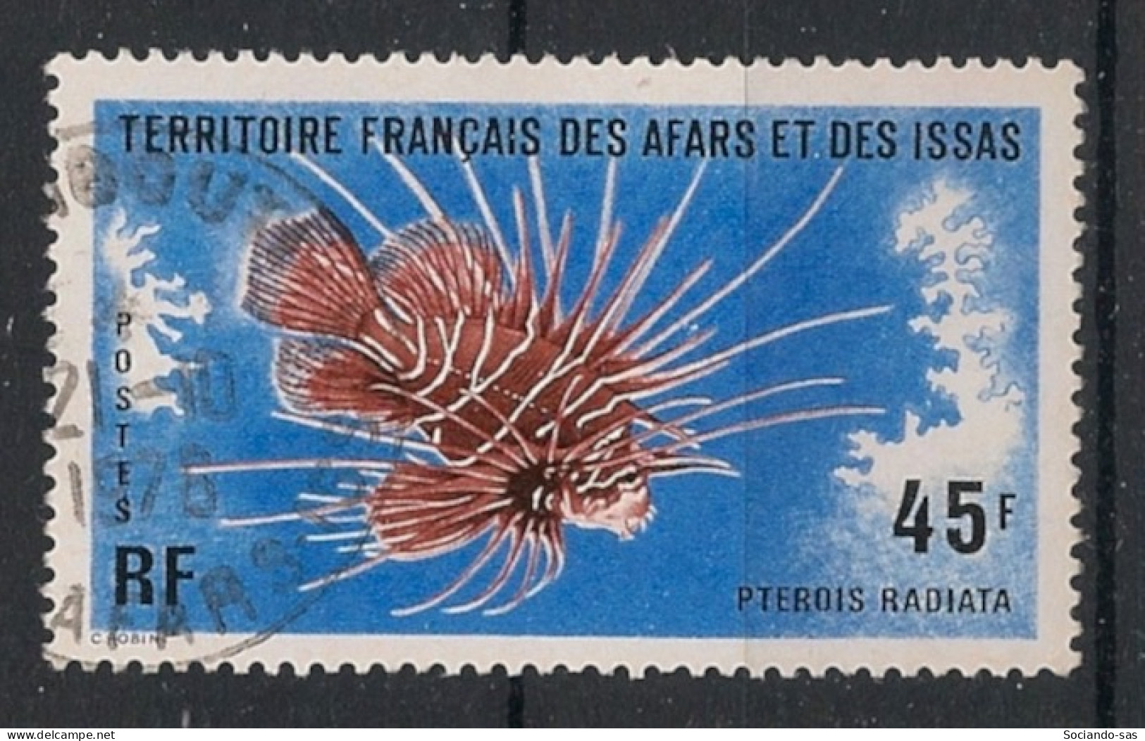 AFARS ET ISSAS - 1976 - N°YT. 435 - Poisson 45f - Oblitéré / Used - Oblitérés