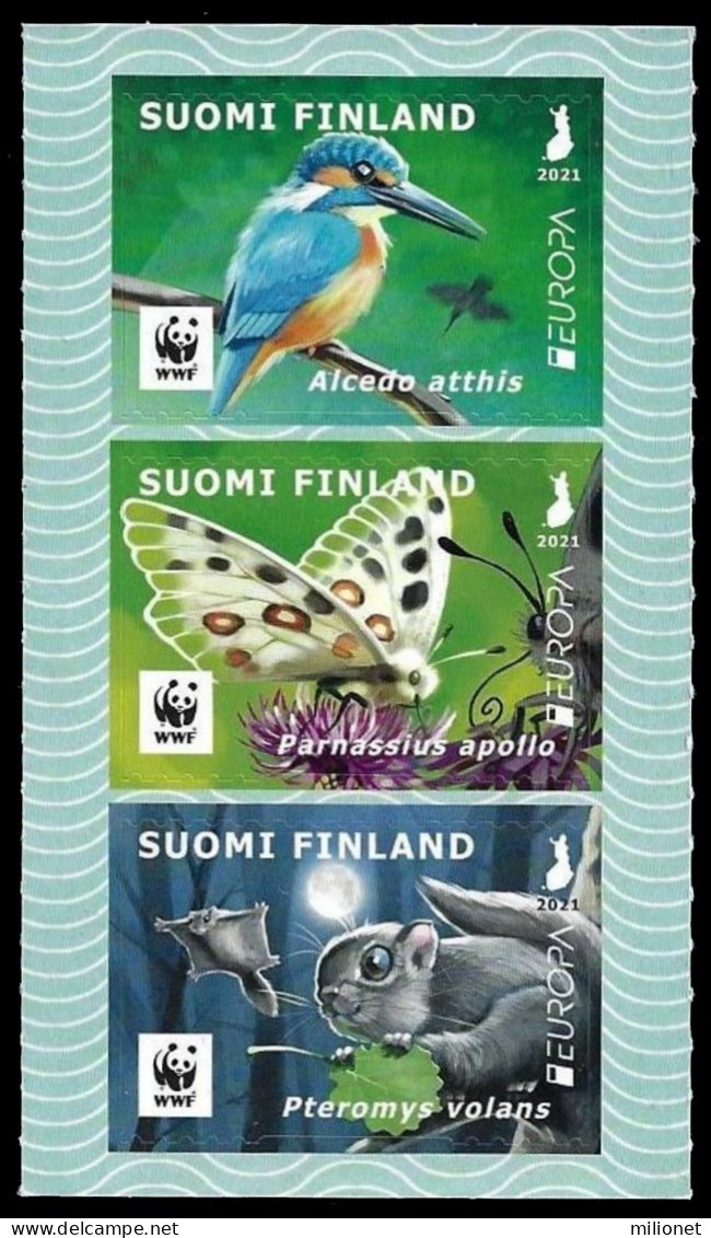 SALE!!! FINLANDIA FINLAND FINLANDE FINNLAND 2021 EUROPA CEPT Endangered National Wildlife 3 Stamps Set MNH ** - 2021