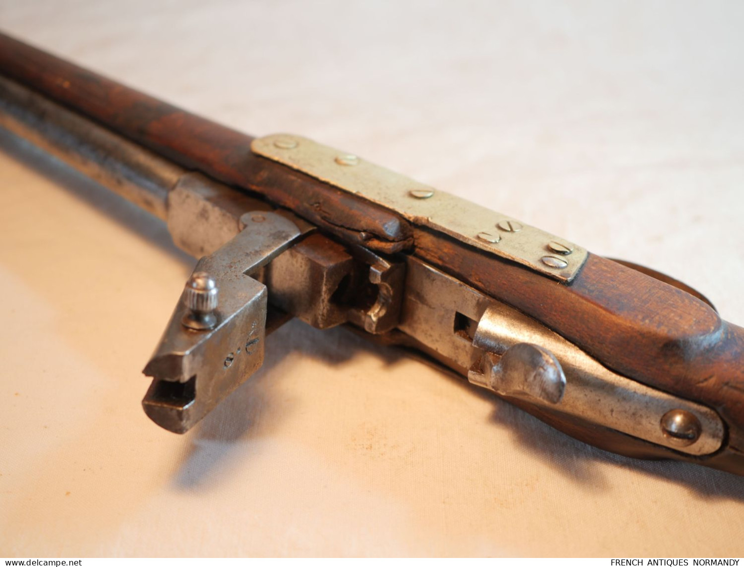 Carabine Warnant avant 1870 9mm bloc coulissant à percussion centrale et chien externe XIX ième
