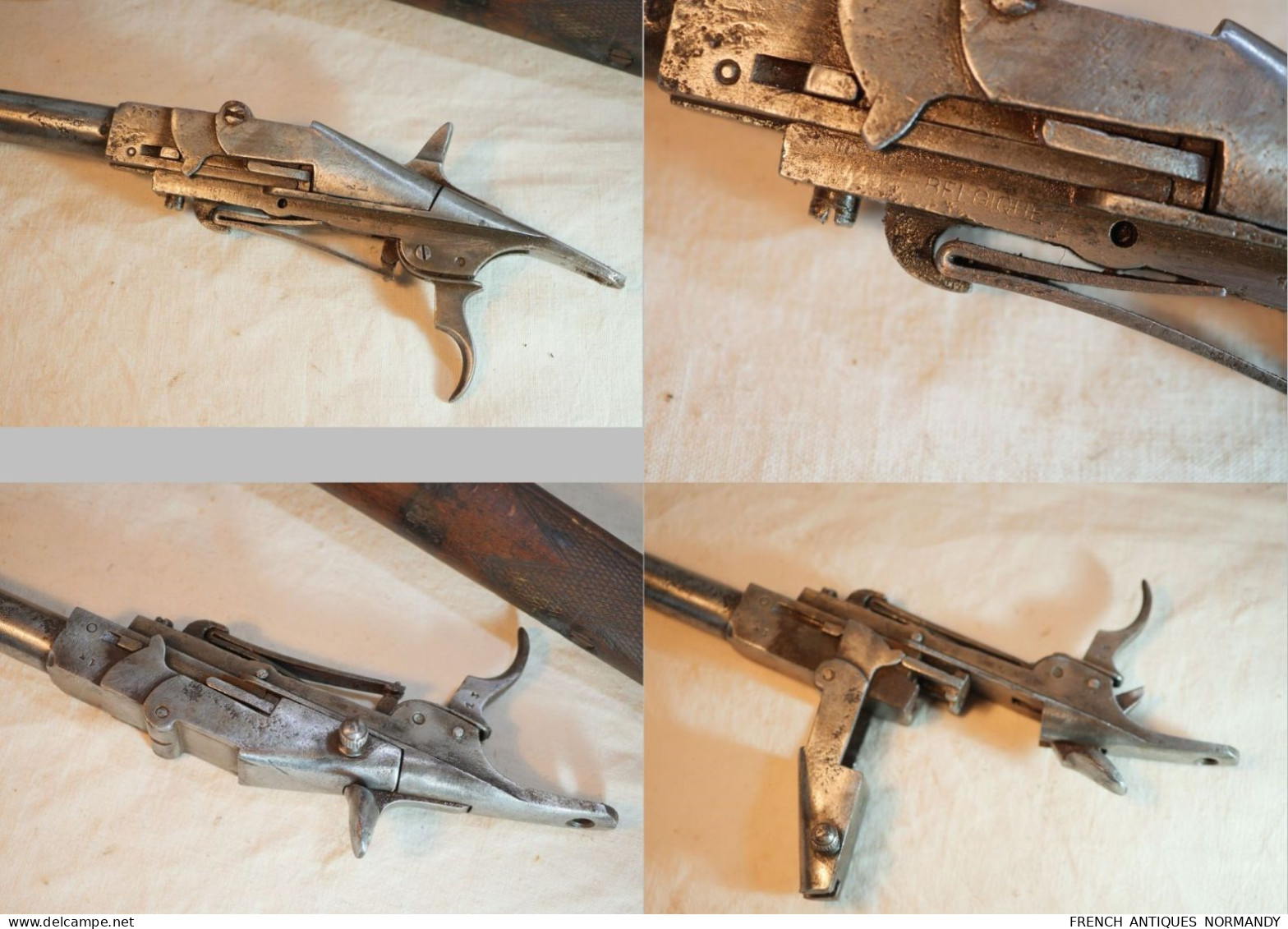 Carabine Warnant avant 1870 9mm bloc coulissant à percussion centrale et chien externe XIX ième