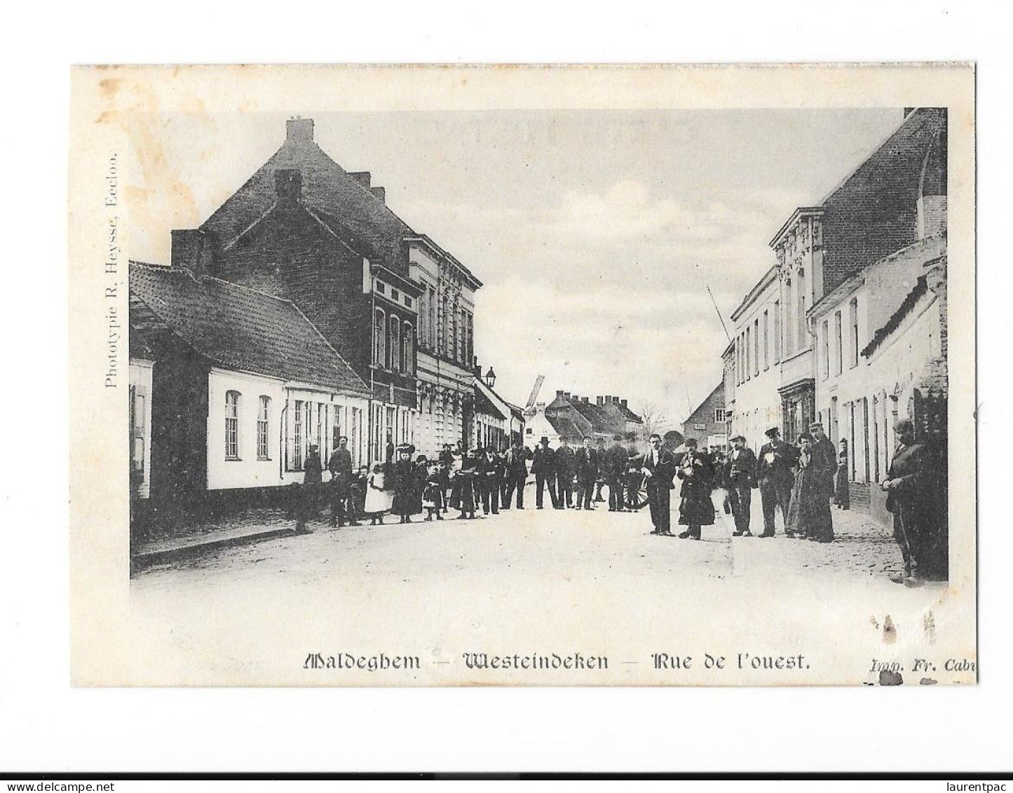 Maldeghem - Westeindeken - Rue De L'Ouest - Cachet Porteur De Télégrammes Maldeghem - édit. B. Heysse  + Verso - Maldegem