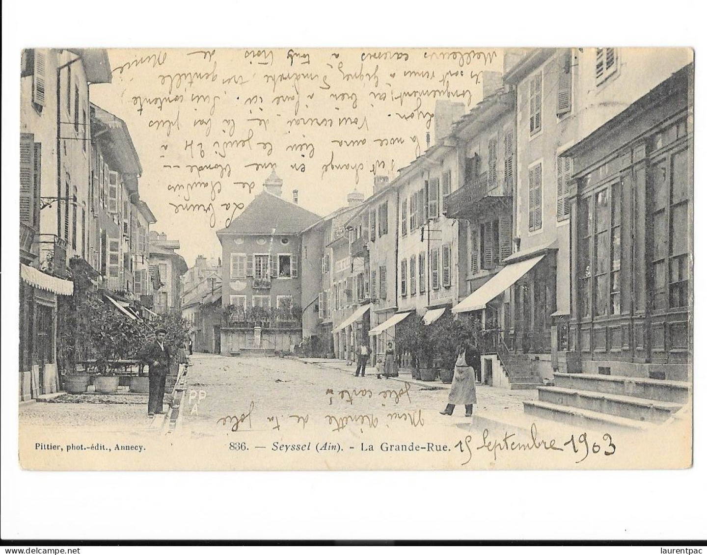 Seyssel - La Grande-Rue - édit. Pittier 836 + Verso - Seyssel