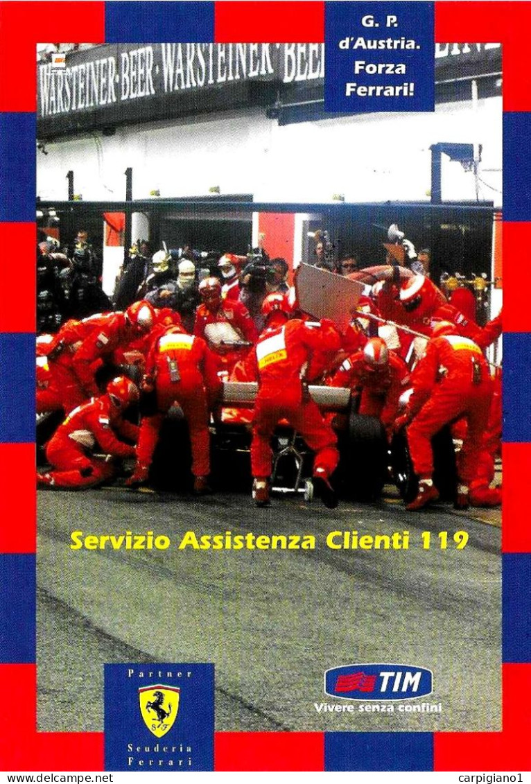ITALIA ITALY- 2003 MONZA (MI) 74° GP Italia Auto F1 (festeggiamenti Sul Podio) Su Cartolina Tim - 9299 - 2001-10: Marcophilie