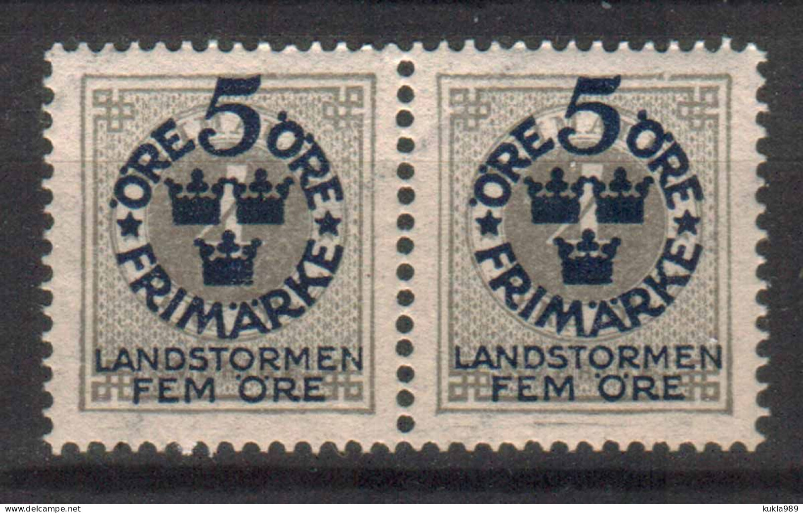 SWEDEN STAMPS. 1918, Sc.#B3,  PAIR MNH - Unused Stamps