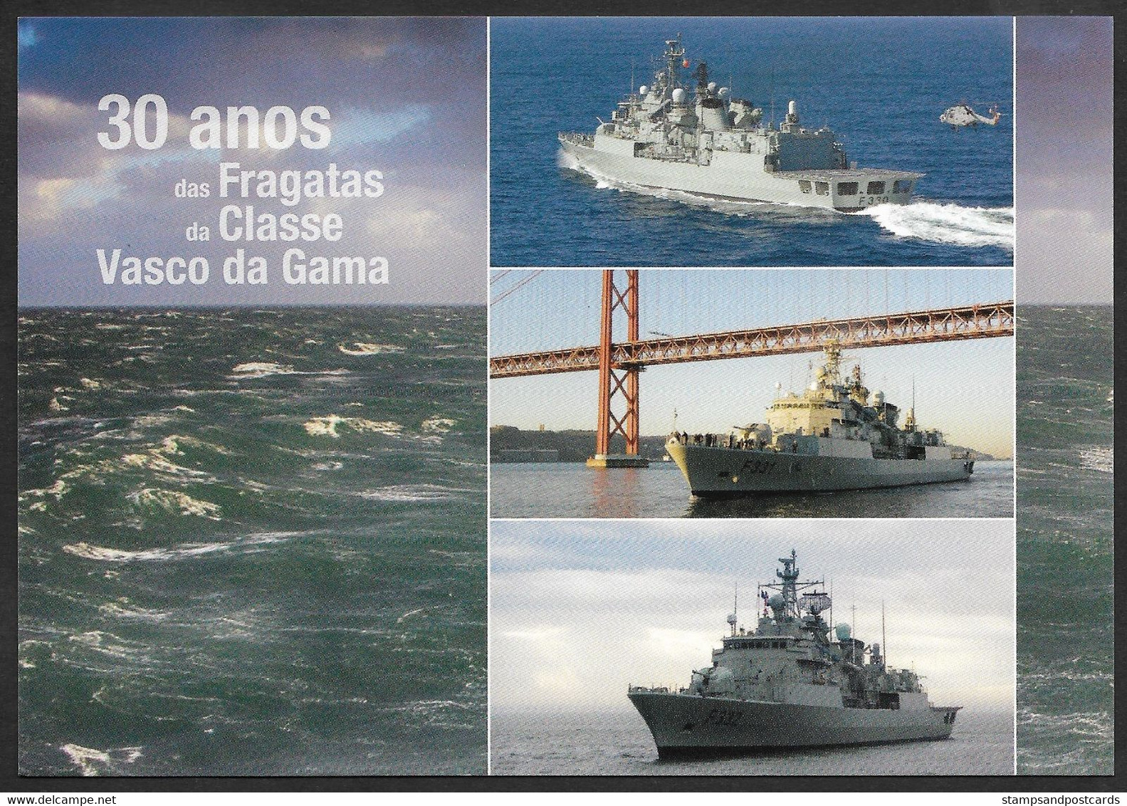 Portugal Entier Postal 2021 Marine 30 Ans Frégates Classe Vasco Da Gama Stationery Navy 30 Years Vasco Da Gama Frigates - Postal Stationery